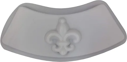 Fleur De Lis - Molde de plástico para manualidades con bordes curvados con hormigón o cemento para hacer piedras de jardín 5028