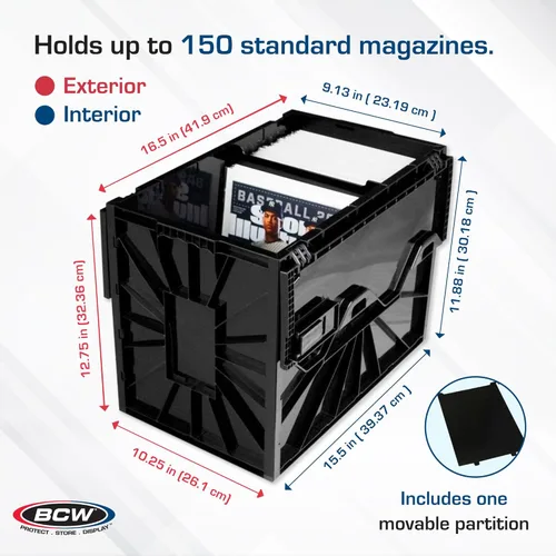Miniatura 3 de BCW Contenedores de almacenamiento de documentos y cómics para revistas, contenedor duradero para revistas, caja de almacenamiento de revistas