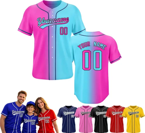 Miniatura 32 de Camiseta de béisbol personalizada, nombre del equipo, número de equipo, logotipo, camisetas impresas cosidas, uniformes deportivos, regalos