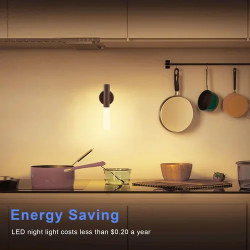 Miniatura 8 de LANDGOO Apliques magnéticos LED de pared, con sensor de movimiento automático, lámpara inalámbrica para montaje en pared, recargable, funciona
