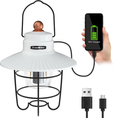 Miniatura 9 de Linterna de camping LED EverBrite, linterna recargable USB C con 3 modos de luz, linternas vintage para exteriores con función de banco de energía