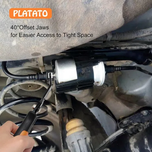 Miniatura 4 de PLATATO Juego de 2 alicates de desconexión EVAP y juego de herramientas de desconexión de línea de combustible, incluye alicates de conector