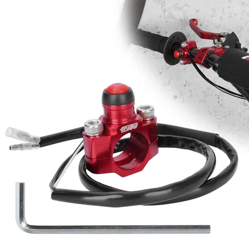 Miniatura 11 de Interruptor universal CNC para motor de motocicleta con placa trasera de montaje para botón de parada, arranque y muerte para motocicleta, ATV, Dirt
