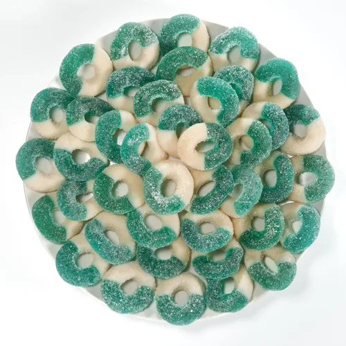 Miniatura 3 de Smarty Stop Gummy Ring Candy - Gomitas comestibles masticables con sabor a fruta (frambuesa azul, 1 libra (paquete de 1))