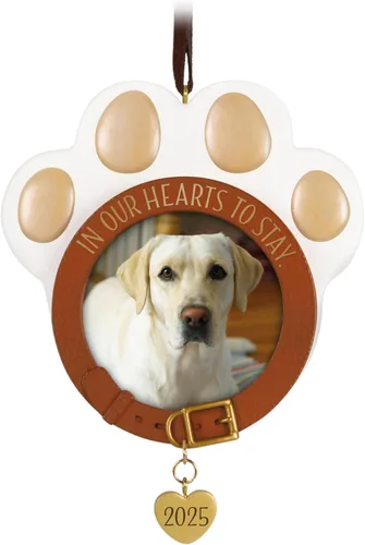 Miniatura 7 de Hallmark Keepsake Adorno de Navidad 2024, marco de fotos Only a Rainbow Away, metal, regalo para mascotas