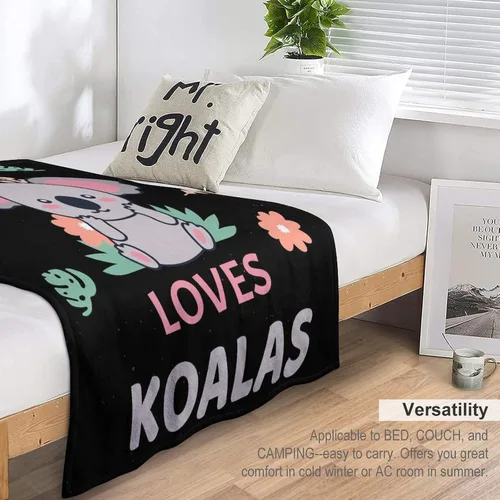 Miniatura 6 de Manta Koala suave, mullida y cálida, manta pequeña de 30 x 40 pulgadas para sofá, oficina, color blanco, bonito regalo para niñas y niños