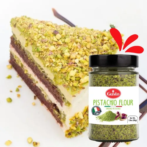 Miniatura 6 de GUSTO ETNA Harina de Pistacho, 80 g, Harina de Pistacho Finamente Picada Siciliana, Pistachos Molidos, Polvo de Pistacho, Harina Sin Gluten, Alta