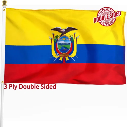 Miniatura 8 de Bandera de Nicaragua de 3 x 5 pies para exteriores, bandera nacional nicaragüense, bandera nacional nicaragüense, doble cara de 3 capas de poliéster