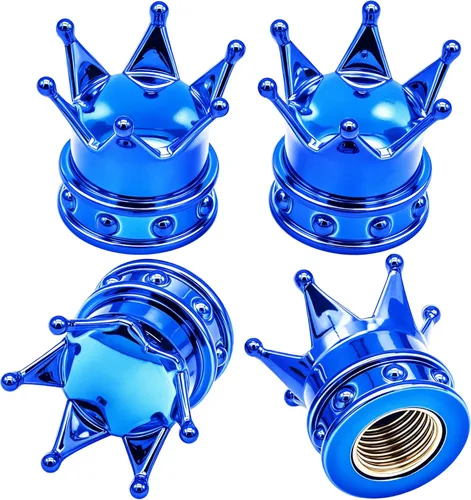 Miniatura 37 de 4 tapas de vástago de válvula de neumático con calavera, tapas universales de válvula de neumático de aleación de aluminio con anillo de goma O