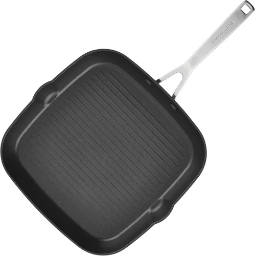 Miniatura 11 de KitchenAid - Juego de ollas y sartenes antiadherentes de inducción con anodizado duro, 10 piezas, color negro mate