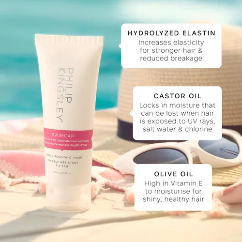 Miniatura 5 de PHILIP KINGSLEY Swimcap - Máscara resistente al agua, protección para el cabello antes de nadar, protege y protege el cabello de piscinas cloradas