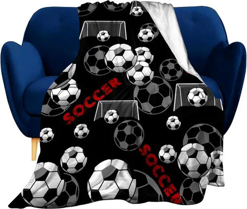 Miniatura 9 de Manta de fútbol súper suave, ligera y acogedora con impresión 3D de franela de béisbol y baloncesto para fanáticos del deporte, regalos para niños