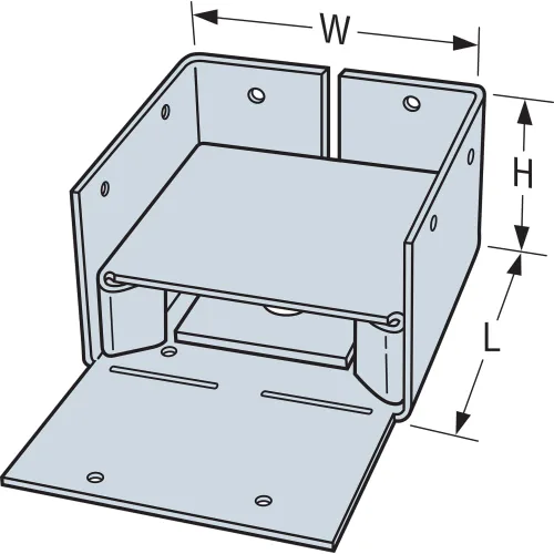 Miniatura 5 de Simpson Strong Tie ABW44Z ZMAX - Base de poste ajustable galvanizada calibre 16, 4 x 4, 10 por caja