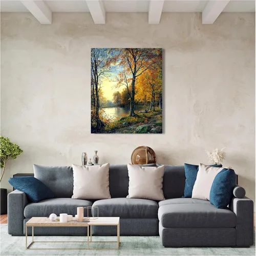Miniatura 515 de A&T ARTWORK Campo de trigo con cipreses de Van Gogh Las reproducciones de arte clásico mundial, impresiones en lienzo giclée para decoración