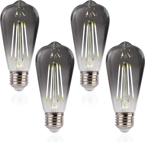 Miniatura 9 de FLSNT ST19 Bombillas LED Edison equivalentes a 40 W, bombillas vintage de 4 W de vidrio ámbar, 2200 K blanco cálido regulables, CRI alto 90+, 400