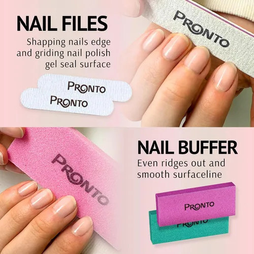 Miniatura 5 de Pronto Kit de viaje de almohadillas de acetona, removedor de esmalte de uñas y removedor de esmalte de gel con elementos esenciales de uñas: kit