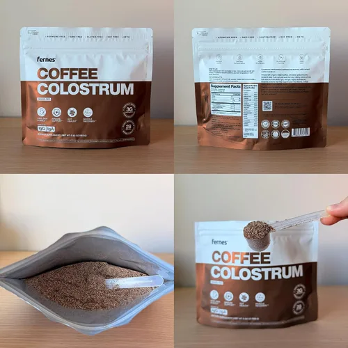 Miniatura 3 de Calostro de café en polvo para mujeres y hombres – Alimentado con pasto, ordeño bovino entero para el primer día – Sin OMG, sin soja, keto, sin