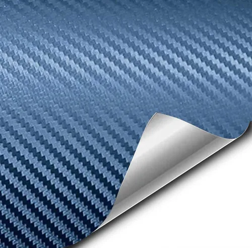 Miniatura 6 de VVIVID XPO Rollo para envolver de vinilo de fibra de carbono, color azul marino con tecnología de liberación de aire, Azul