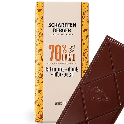 Miniatura 6 de Barra de Chocolate Scharffen Berger - Chocolate Negro - 62 Por Ciento Cacao - Semi-Amargo - Fino Artesanal - Barras de 3 onzas - Paquete de 12