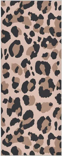 ALAZA Toalla de yoga con patrón de leopardo de animales vintage, antideslizante, suave, absorbente, toalla para yoga, ejercicio caliente, pilates,