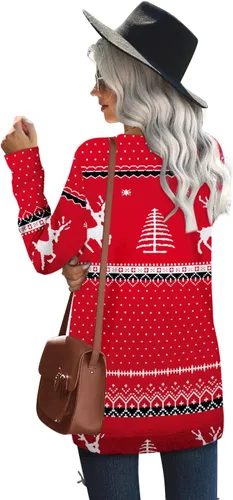 Miniatura 4 de Sudaderas para mujer, cuello redondo, manga larga, lisas, a la moda, casuales