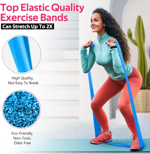 Miniatura 3 de Bandas de resistencia para entrenamiento, bandas de ejercicio para terapia física, estiramiento, recuperación, pilates, rehabilitación