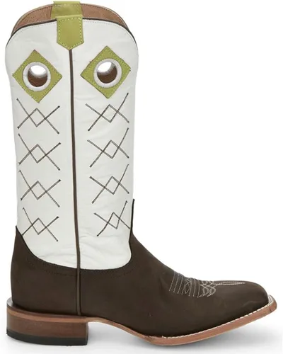 Miniatura 2 de Justin Latigo Blanco - Botas occidentales de piel de vacuno para hombre, Blanco, 10