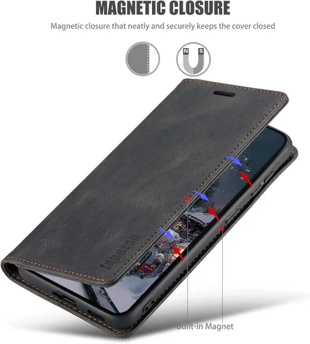 Miniatura 5 de Funda para Samsung Galaxy S23 5G, funda tipo cartera para Samsung Galaxy S23 5G con bloqueo RFID, tarjetero y función atril magnético, funda