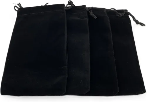 Miniatura 6 de Paquete de 25 bolsas de terciopelo de regalo con cordón para joyas, dulces y recuerdos de boda