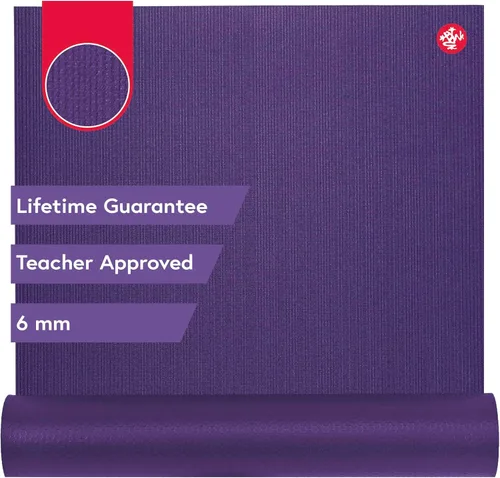 Manduka PRO - Tapete de yoga premium de 0.236 pulgadas de grosor, respetuoso con el medio ambiente, agarre de alto rendimiento, acolchado, Negro
