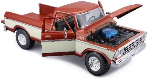 Miniatura 2 de Maisto - Modelo a escala 1/18 compatible con Ford Replica modelo miniatura clásico vintage coleccionable F150 Pick-up 1979 (marrón)