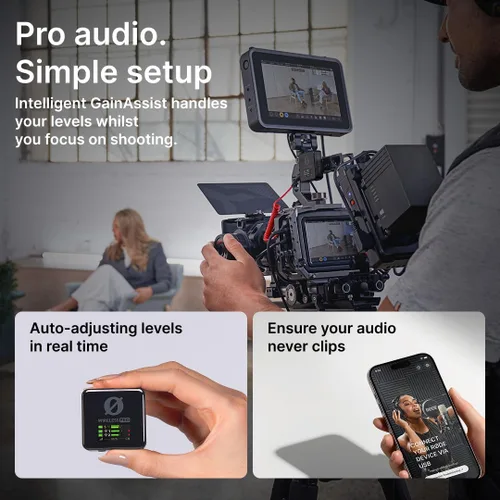 Miniatura 6 de RØDE Wireless GO III (Gen 3) - Micrófono inalámbrico compacto - Audio impecable, grabación flotante de 32 bits, control automático de nivel