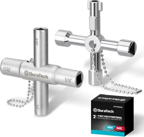Miniatura 9 de Duratech - Llave de utilidad de 4 vías, llave de agua multifuncional, paquete de 1, para válvula, grifo y espigas