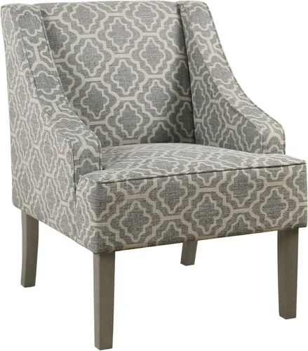 Miniatura 26 de HomePop Swoop - Silla de sala de estar con apoyabrazos, terciopelo gris