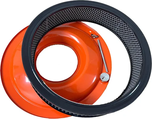 Miniatura 5 de Kit de filtro de aire redondo para Chevy 350-13" de bloque pequeño - Naranja