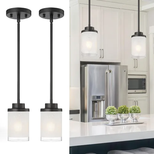 Miniatura 9 de TENGXIN Lámpara Colgante Moderna para Isla de Cocina, Accesorio de Lámpara de Techo Colgante de Oro Cepillado, Iluminación Colgante de Estilo Granja