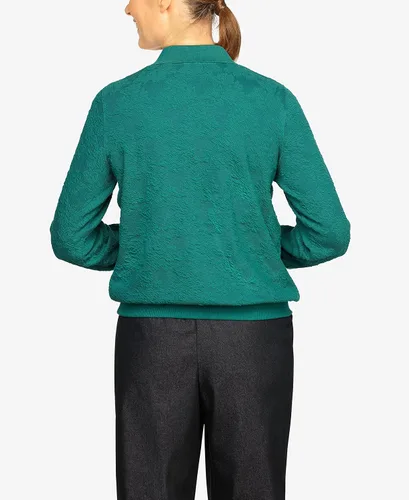 Miniatura 6 de Alfred Dunner Top de jacquard floral para mujer
