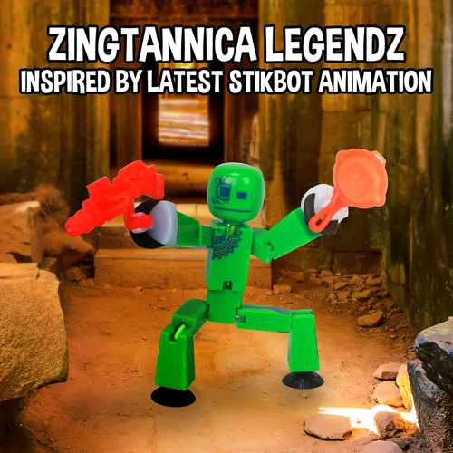 Miniatura 4 de Zing StikBot Zingtannica Paquete de Acción - Figuras de Acción Coleccionables y Accesorios, Incluye 1 Stikbot, 1 Juego de Accesorios, Animación Stop