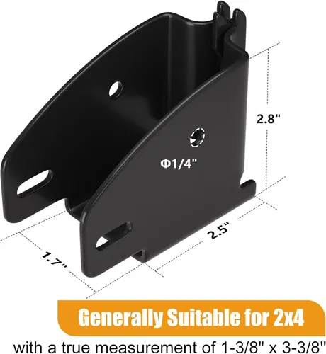 Miniatura 2 de Eapele 4 accesorios de enchufe de extremo de viga de madera E-Track, acero recubierto de zinc, compatible con 2x4 2x6, añade barras de bloqueo