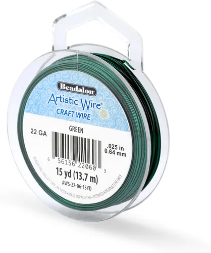 Miniatura 158 de Artistic Wire, alambre para manualidades de calibre 22 bañado en plata, resistente a las manchas, color cobre, blanco, 9,1 m