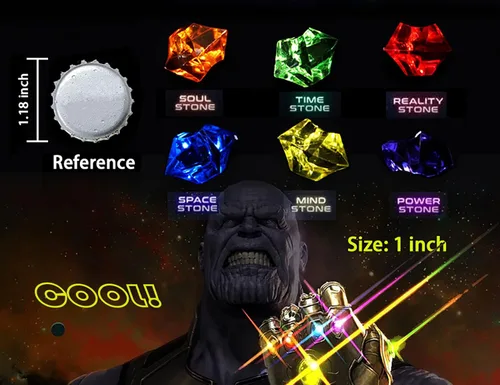 Miniatura 4 de Gema infinita de inducción inalámbrica los mejores Thanos con piedras de bricolaje piedra de guerra infinita imanes iluminados tiempo Marvel