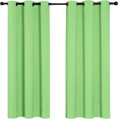 Miniatura 19 de Cortinas opacas para oscurecer la habitación, con aislamiento térmico, cortinas opacas con ojales para puertas y ventanas de poliéster