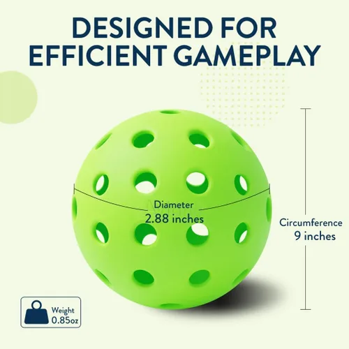 Miniatura 4 de Outdoor Pickleball Balls USAPA Approved for Tournament Play 6 12 48 Packs Durable 40-Hole Design Ideal for All Skill Levels Pickleball Accessories