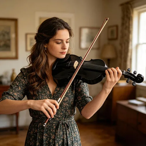 Miniatura 7 de Ktaxon Violín para principiantes y estudiantes, violines acústicos 4/4, kit de violín tamaño completo con estuche, arco, colofonia, para adultos