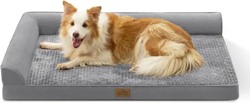 Miniatura 26 de COZY KISS Cama ortopédica para perros de tamaño mediano y pequeño, cama de jaula para perros, cama en forma de L con parte inferior antideslizante