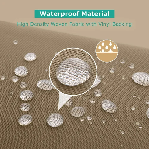 Miniatura 3 de SunPatio Fundas impermeables para sofá de patio, fundas resistentes para muebles de exterior, fundas de sofá biplaza con ventilación de aire/correas
