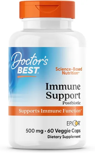 Doctors Best EpiCor Suplemento posbiótico de apoyo inmunológico, 500 mg de fermentado de levadura seca por cápsula, apoyo para la salud inmune e