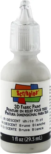 Scribbles 13903 - Pintura de tela 3D brillante, color blanco