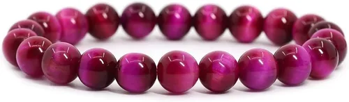 Miniatura 32 de Justinstones Pulsera elástica de cuentas redondas de 0.315 in con gemas semipreciosas, unisex, 7 pulgadas