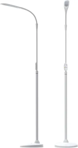 Miniatura 10 de Stella Sky Two - Lámpara de pie LED de alta calidad de 10 W, color negro, ajustable, regulable y de baja visión, luz solar natural, iluminación
